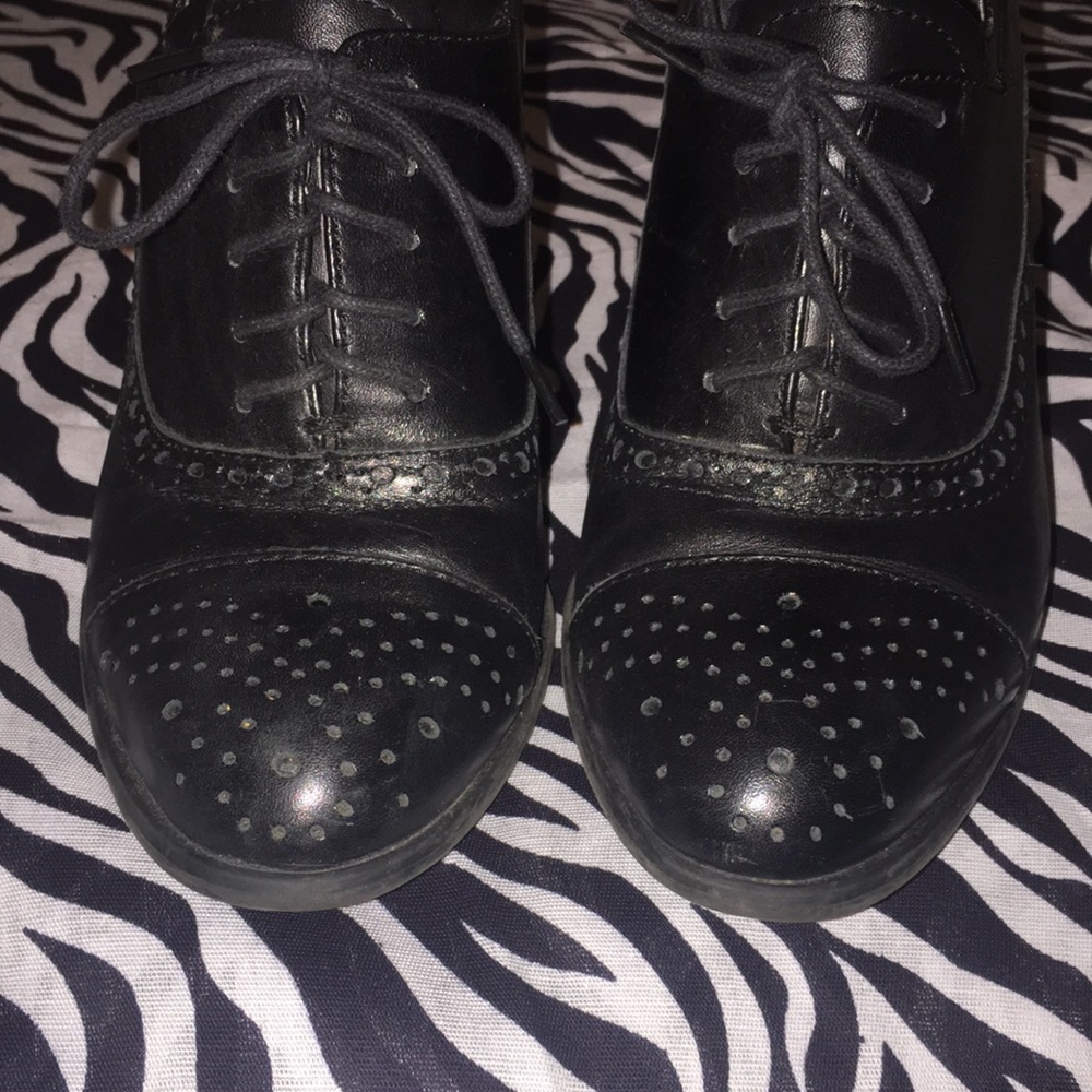 All Black Block Heels